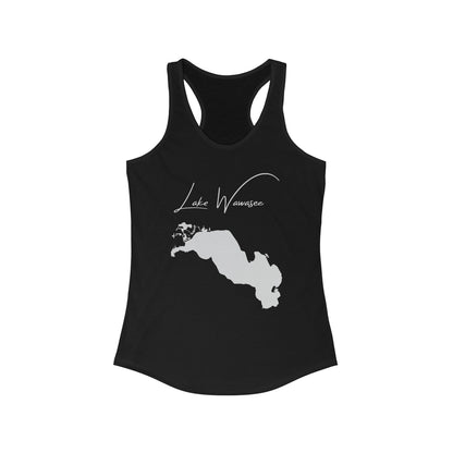 Indiana  Lake  Wawasee  Racerback-Tank  front  position  view  from  front  solid  black.webp