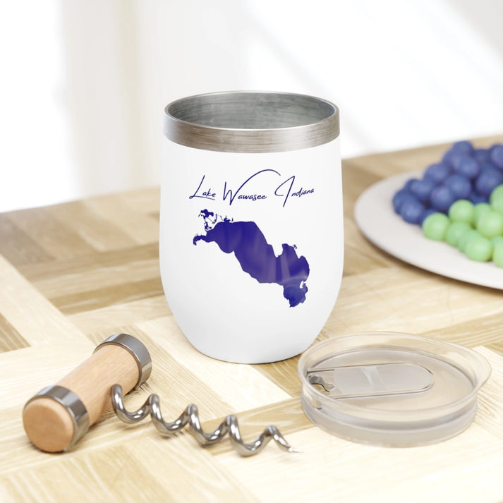 Indiana  Lake  Wawasee  Wine  Tumbler  other  position  view  from  context  white.webp