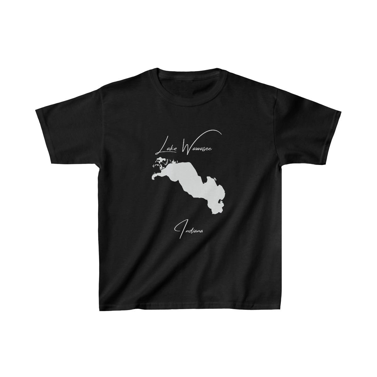 Indiana  Lake  Wawasee  Youth  T-shirt  front  position  view  from  front  black.webp