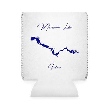Indiana  Mississinewa  Lake  Can  Koozie  front  position  view  from  front-1  white.webp