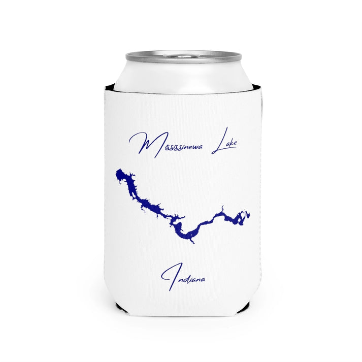 Indiana  Mississinewa  Lake  Can  Koozie  front  position  view  from  front-2  white.webp