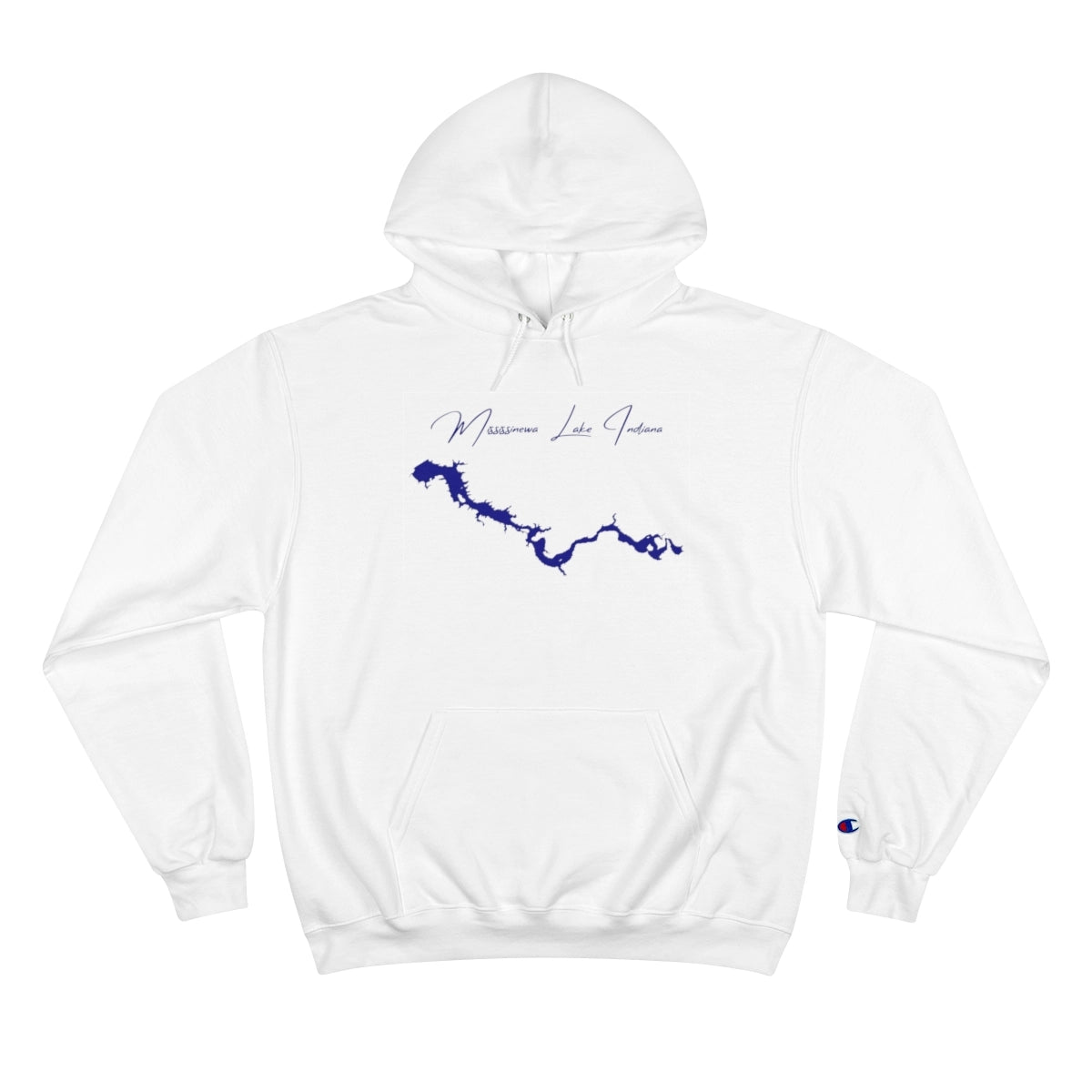 Indiana  Mississinewa  Lake  Hoodie  front  position  view  from  front  white.webp