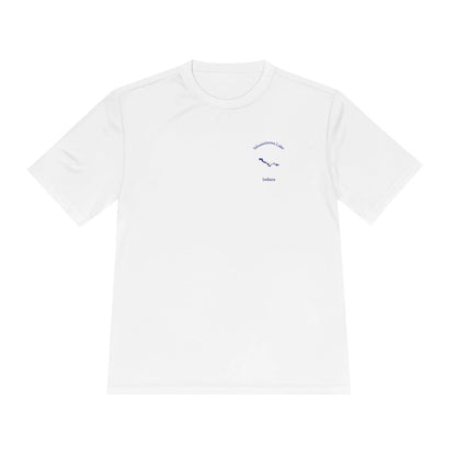 Indiana  Mississinewa  Lake  Moisture  Wicking  Tee  front  position  view  from  front  white.webp