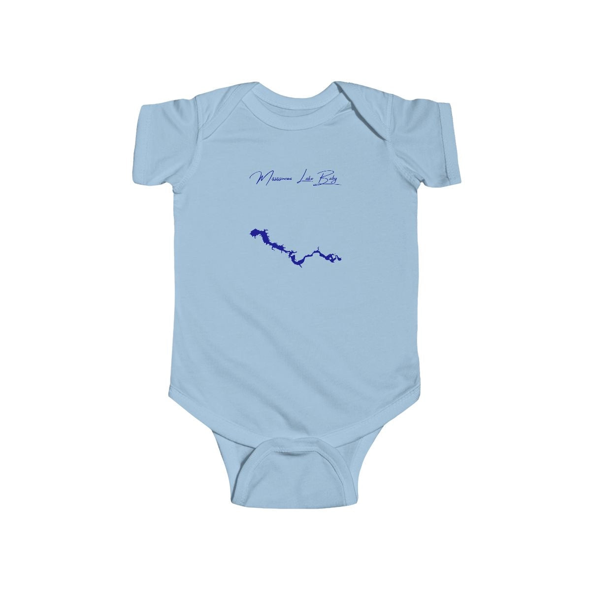 Indiana  Mississinewa  Lake  Onesie  front  position  view  from  front  light  blue.webp