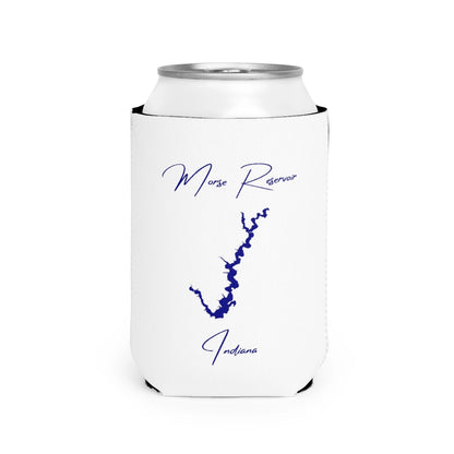 Indiana  Morse  Reservoir  Can  Koozie  front  position  view  from  front-2  white.webp