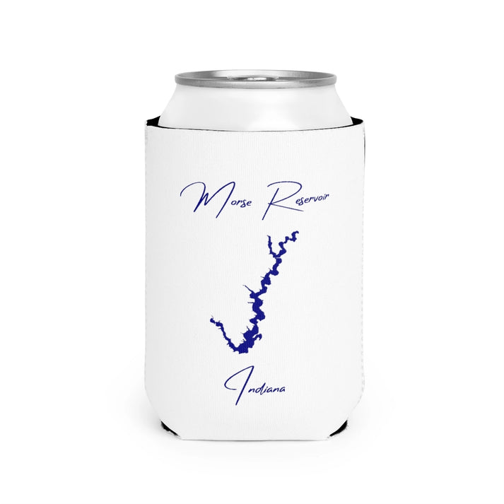 Indiana  Morse  Reservoir  Can  Koozie  front  position  view  from  front-2  white.webp