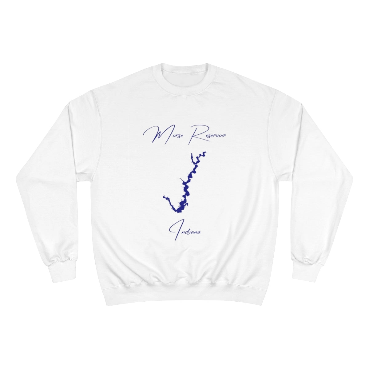 Indiana  Morse  Reservoir  Sweatshirt  front  position  view  from  front  white.webp