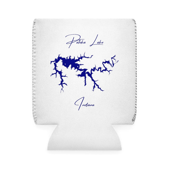 Indiana  Patoka  Lake  Can  Koozie  front  position  view  from  front-1  white.webp