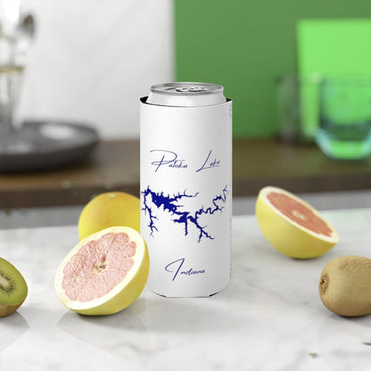 Indiana  Patoka  Lake  Slim  Can  Koozie  front  position  view  from  context-2  white.webp