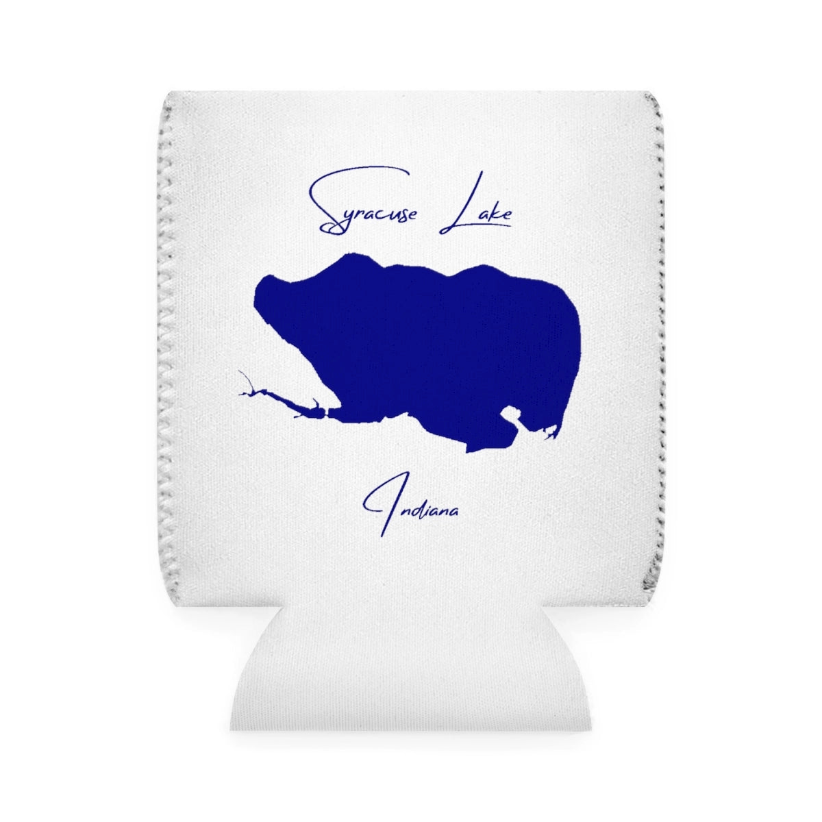 Indiana  Syracuse  Lake  Can  Koozie  front  position  view  from  front-1  white.webp