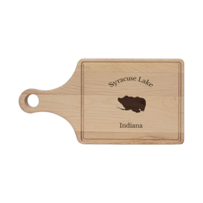Indiana  Syracuse  Lake  Engraved  Cutting  Board  front  position  view  from  front  maple.webp