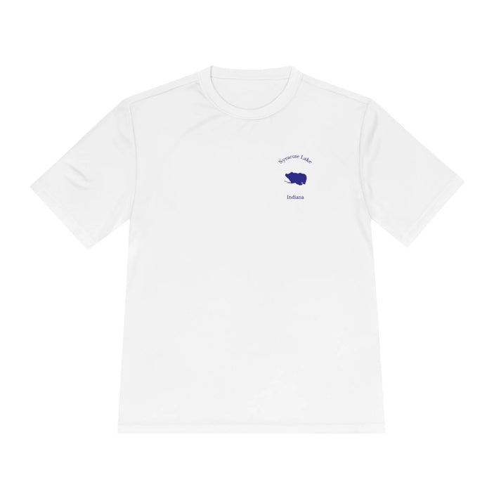 Indiana  Syracuse  Lake  Moisture  Wicking  Tee  front  position  view  from  front  white.webp