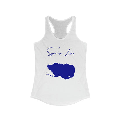 Indiana  Syracuse  Lake  Racerback-Tank  front  position  view  from  front  solid  white.webp