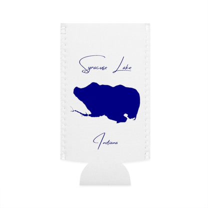 Indiana  Syracuse  Lake  Slim  Can  Koozie  front  position  view  from  flat-front  white.webp