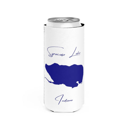 Indiana  Syracuse  Lake  Slim  Can  Koozie  front  position  view  from  front  white.webp