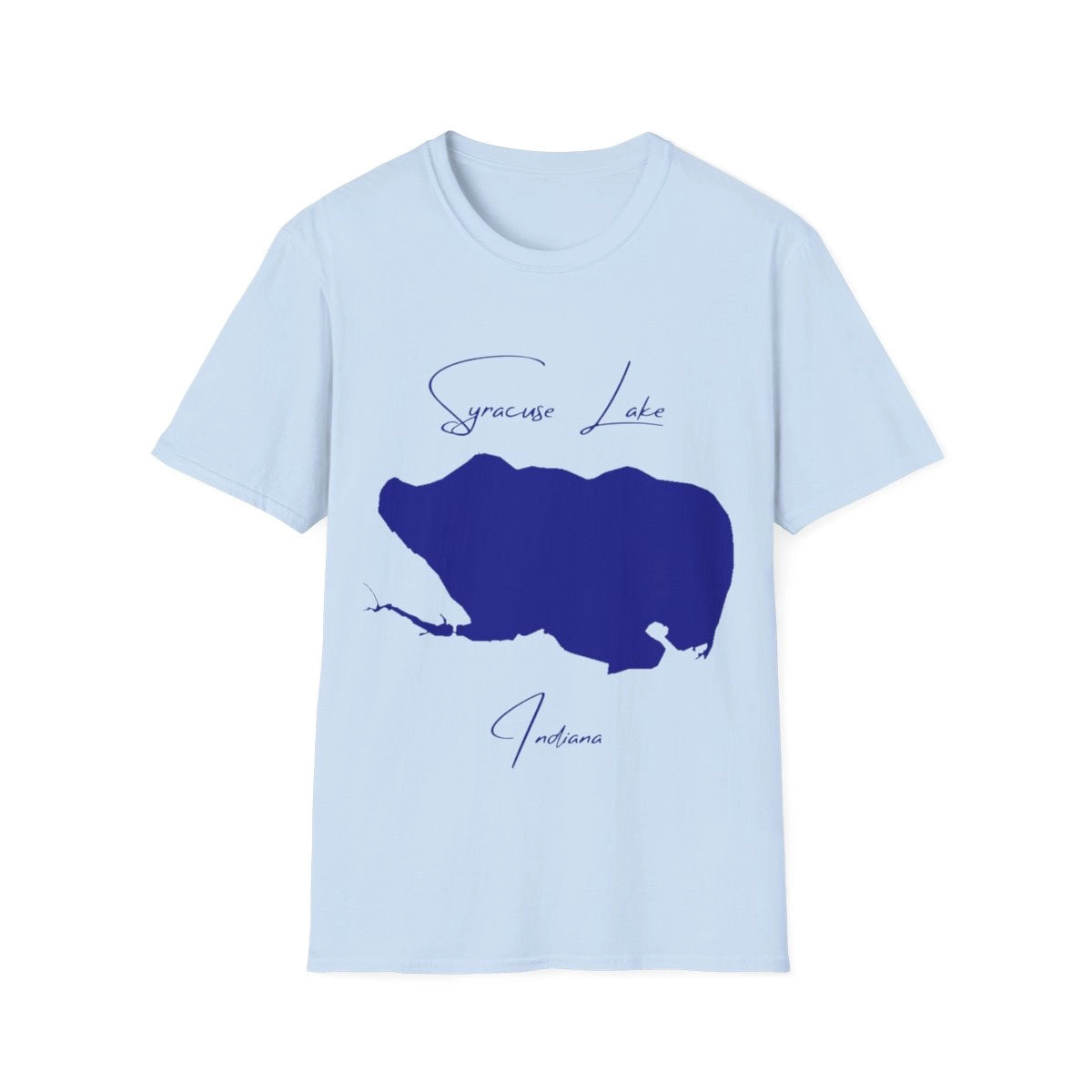 Indiana  Syracuse  Lake  T-shirt  front  position  view  from  front  light  blue.webp