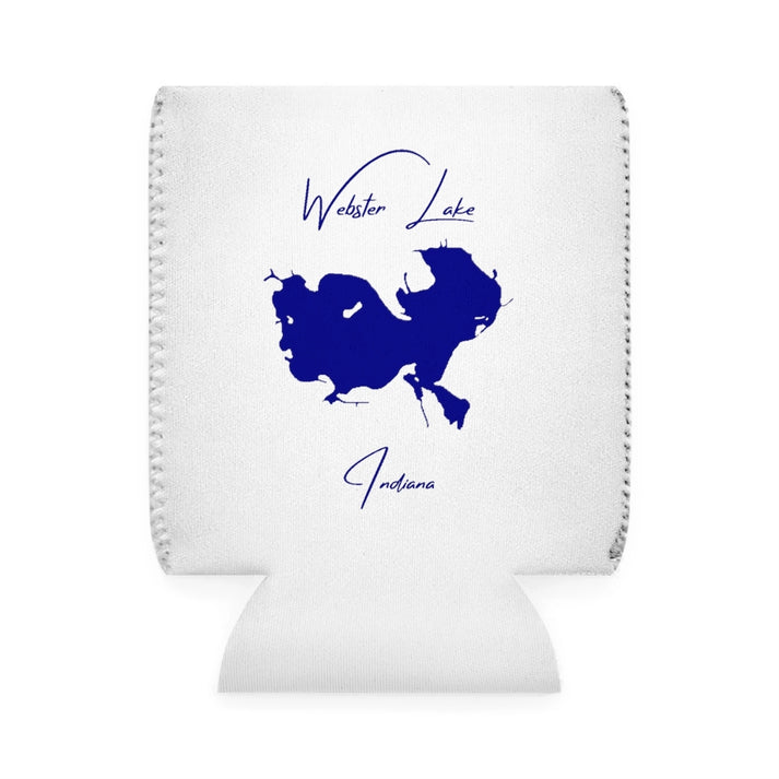 Indiana  Webster  Lake  Can  Koozie  front  position  view  from  front-1  white.webp