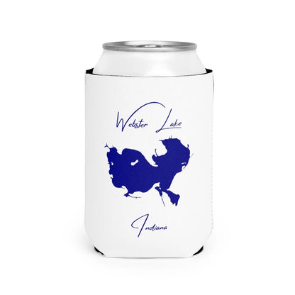 Indiana  Webster  Lake  Can  Koozie  front  position  view  from  front-2  white.webp