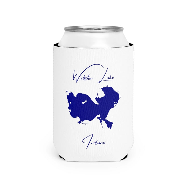 Indiana  Webster  Lake  Can  Koozie  front  position  view  from  front-2  white.webp