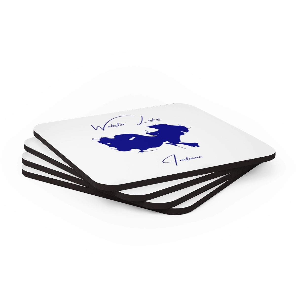 Indiana  Webster  Lake  Coaster  Set  front  position  view  from  stacked  3.75  x  3.75.webp