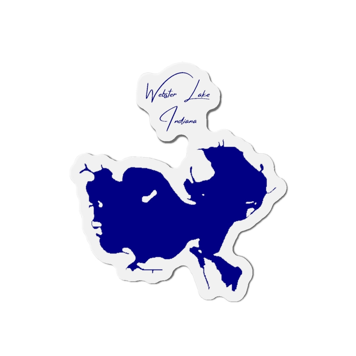 Indiana  Webster  Lake  Die  Cut  Magnet  front  position  view  from  front  4  x  4.webp