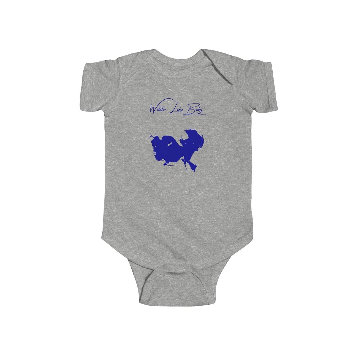 Indiana  Webster  Lake  Onesie  front  position  view  from  front  heather.webp