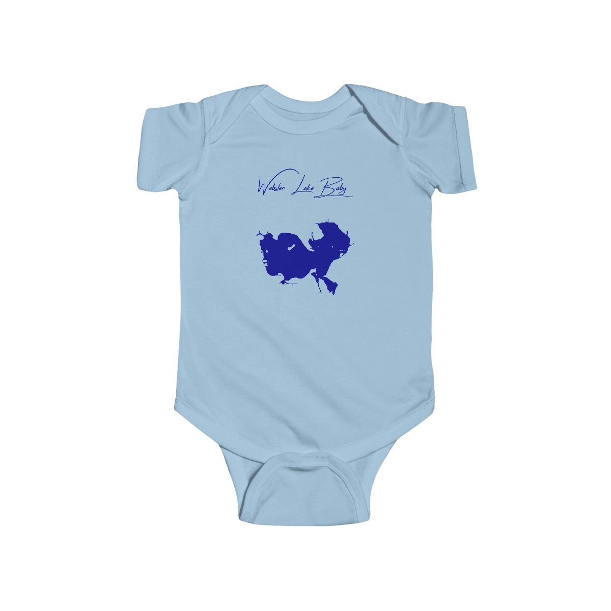 Indiana  Webster  Lake  Onesie  front  position  view  from  front  light  blue.webp