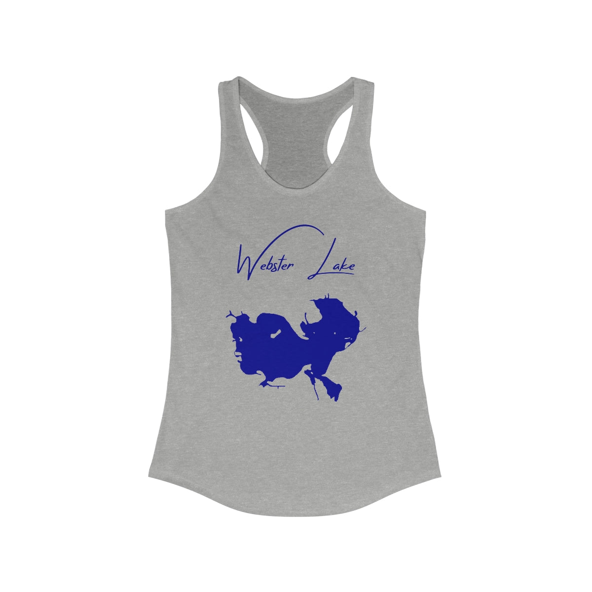 Indiana  Webster  Lake  Racerback-Tank  front  position  view  from  front  heather  grey.webp