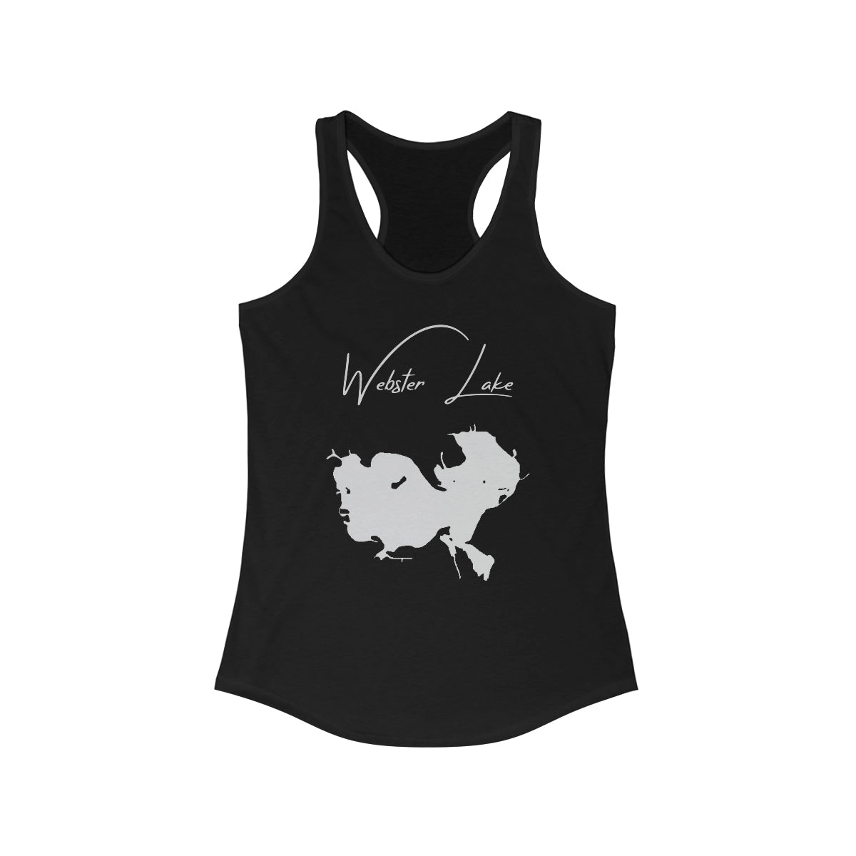 Indiana  Webster  Lake  Racerback-Tank  front  position  view  from  front  solid  black.webp