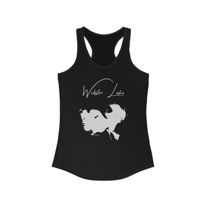 Indiana  Webster  Lake  Racerback-Tank  front  position  view  from  front  solid  black.webp