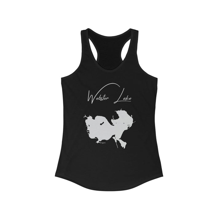 Indiana  Webster  Lake  Racerback-Tank  front  position  view  from  front  solid  black.webp