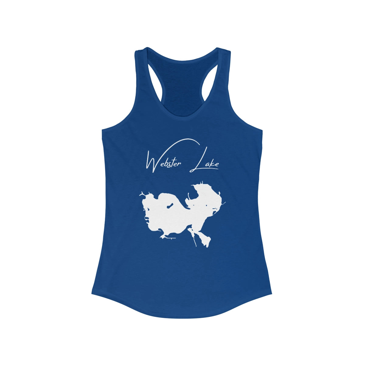 Indiana  Webster  Lake  Racerback-Tank  front  position  view  from  front  solid  royal.webp