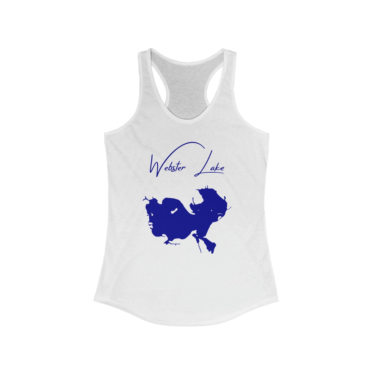 Indiana  Webster  Lake  Racerback-Tank  front  position  view  from  front  solid  white.webp