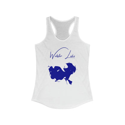 Indiana  Webster  Lake  Racerback-Tank  front  position  view  from  front  solid  white.webp