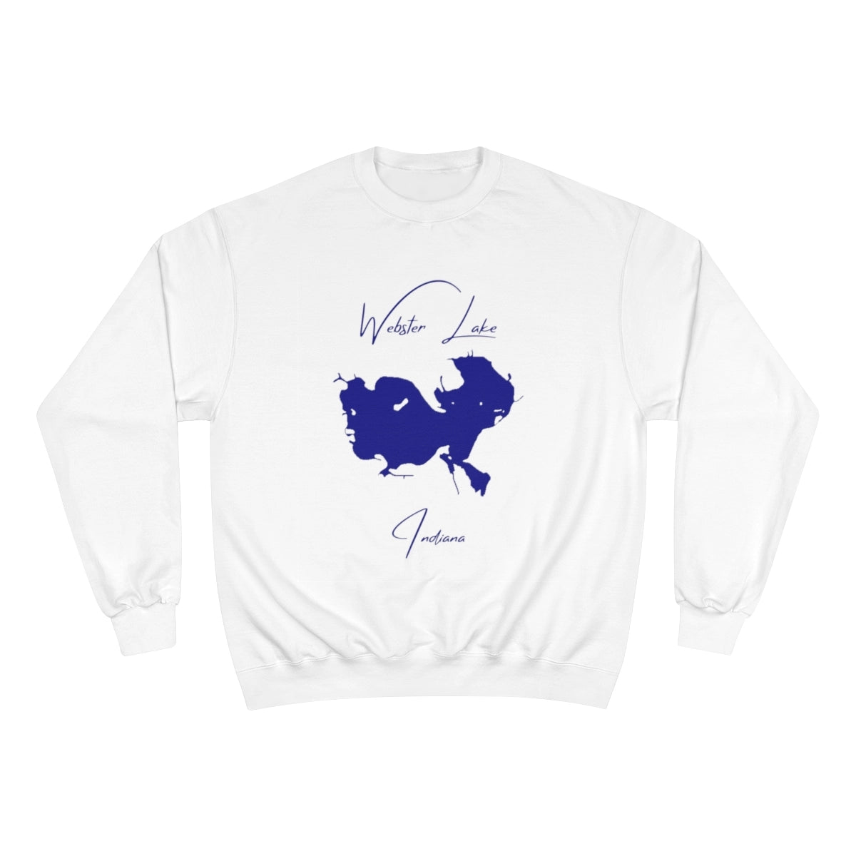 Indiana  Webster  Lake  Sweatshirt  front  position  view  from  front  white.webp