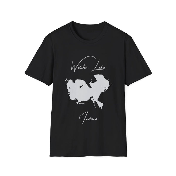 Indiana  Webster  Lake  T-shirt  front  position  view  from  front  black.webp