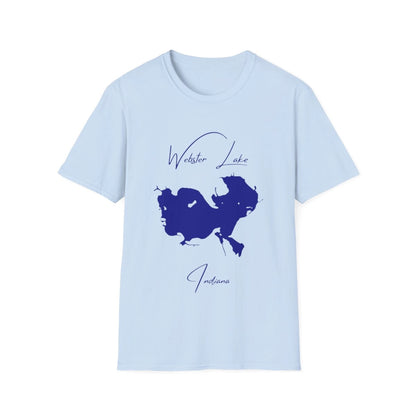 Indiana  Webster  Lake  T-shirt  front  position  view  from  front  light  blue.webp