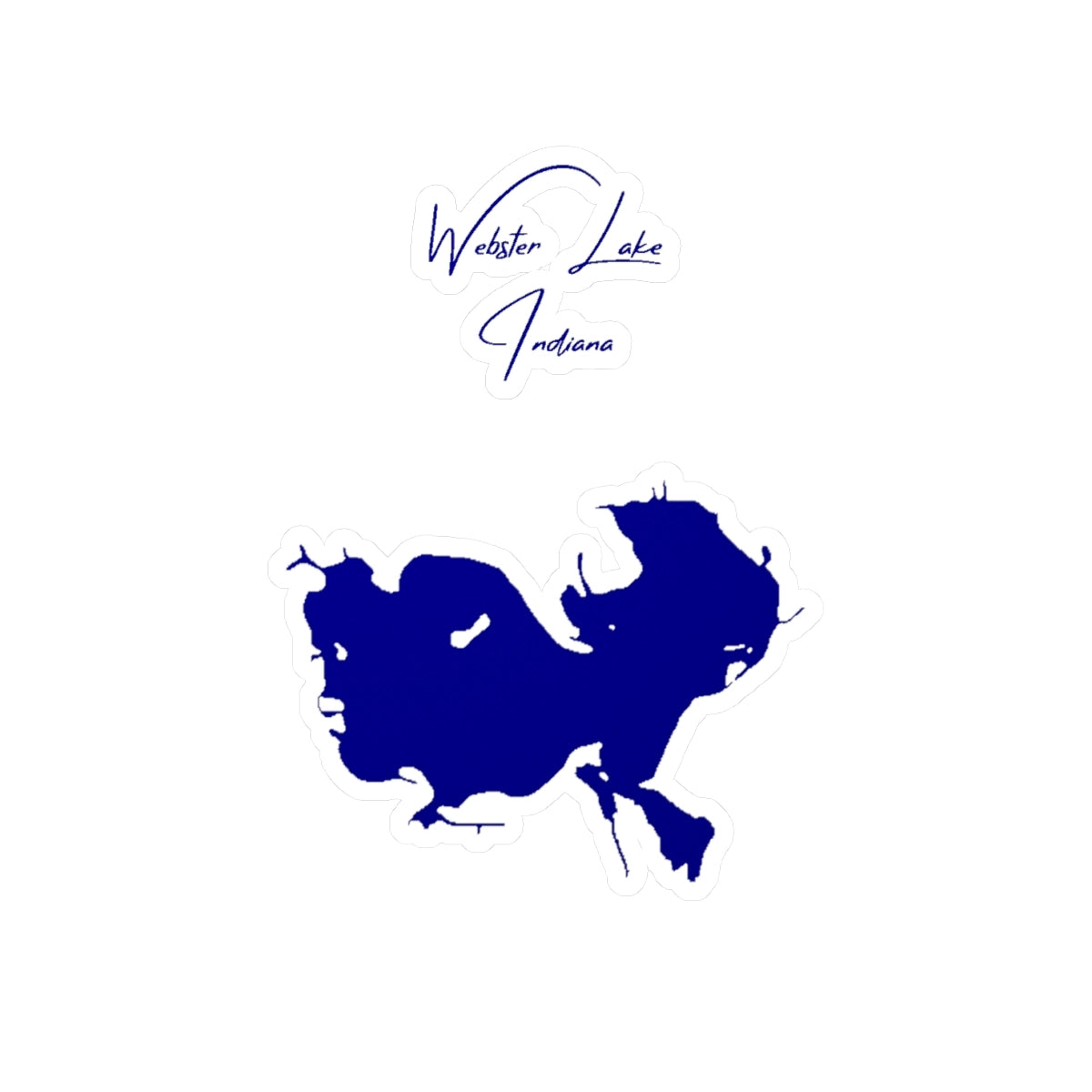 Indiana  Webster  Lake  Vinyl  Decal  other  position  view  from  front  4  x  6.webp