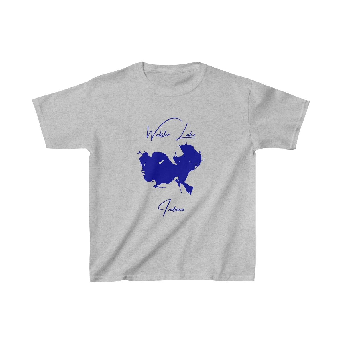 Indiana  Webster  Lake  Youth  T-shirt  front  position  view  from  front  sport  grey.webp