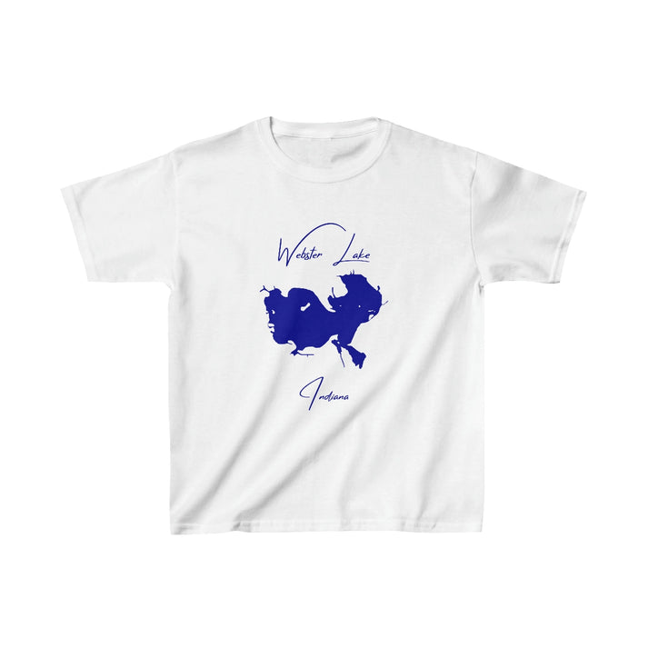 Indiana  Webster  Lake  Youth  T-shirt  front  position  view  from  front  white.webp