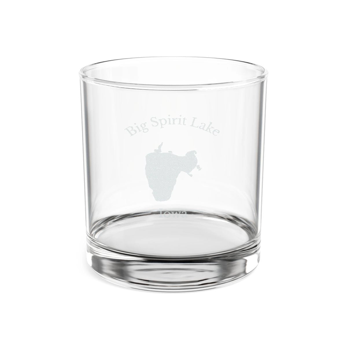 Iowa  Big  Spirit  Lake  Engraved  Whiskey  Glass  other  position  view  from  front  10.5oz.webp