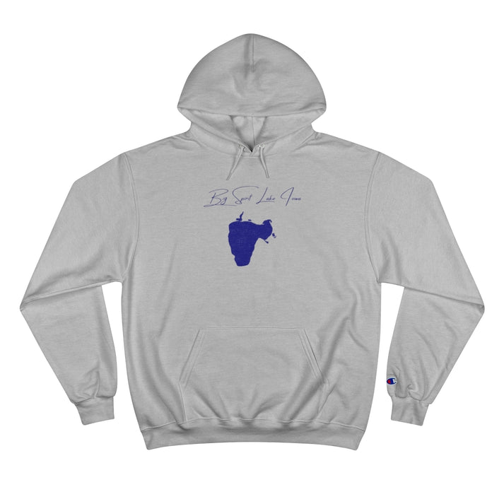 Iowa  Big  Spirit  Lake  Hoodie  front  position  view  from  front  light  steel.webp