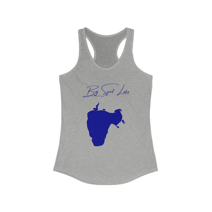 Iowa  Big  Spirit  Lake  Racerback-Tank  front  position  view  from  front  heather  grey.webp