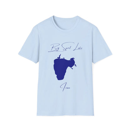 Iowa  Big  Spirit  Lake  T-shirt  front  position  view  from  front  light  blue.webp