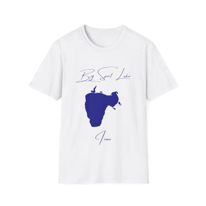 Iowa  Big  Spirit  Lake  T-shirt  front  position  view  from  front  white.webp