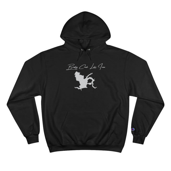 Iowa  Brushy  Creek  Lake  Hoodie  front  position  view  from  front  black.webp