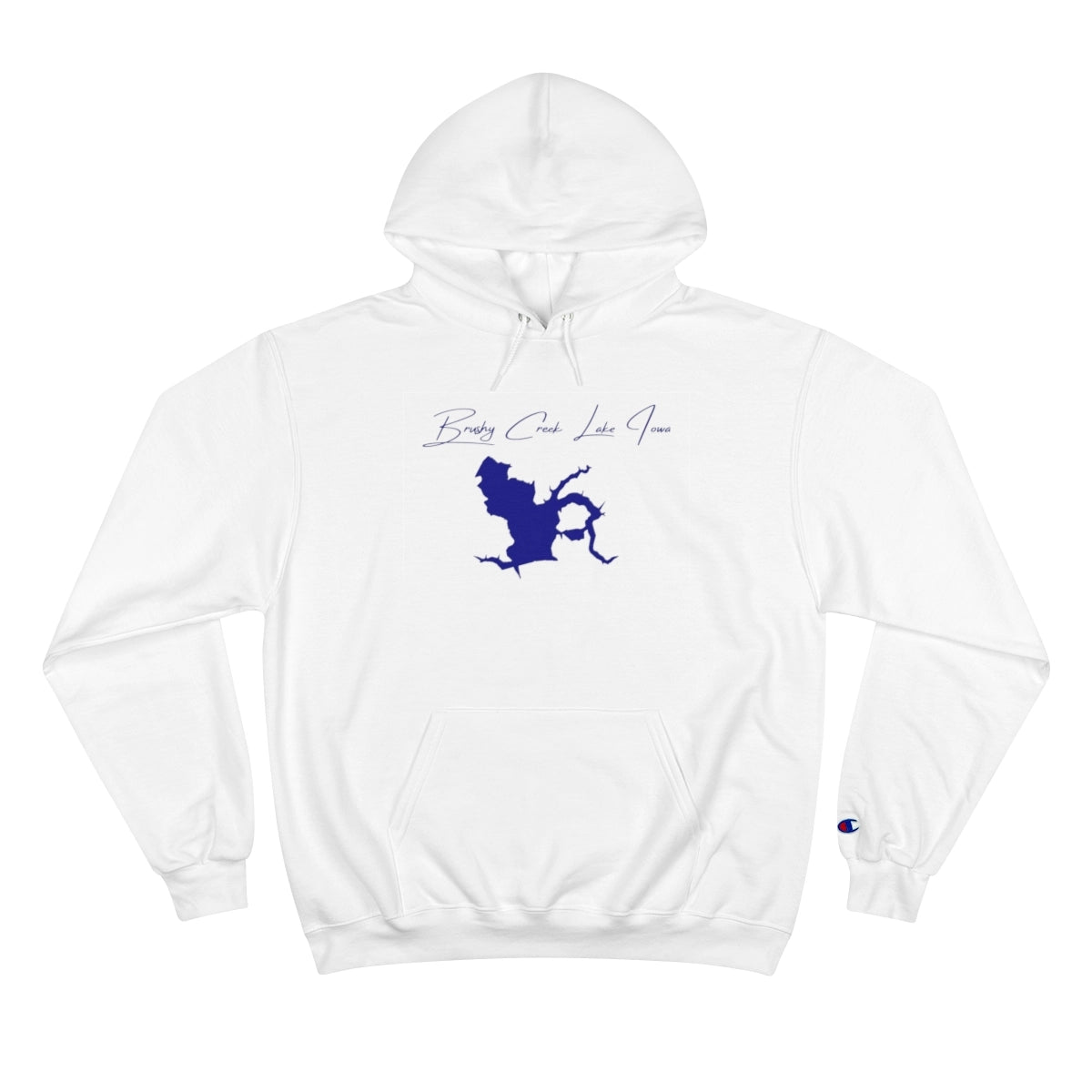 Iowa  Brushy  Creek  Lake  Hoodie  front  position  view  from  front  white.webp