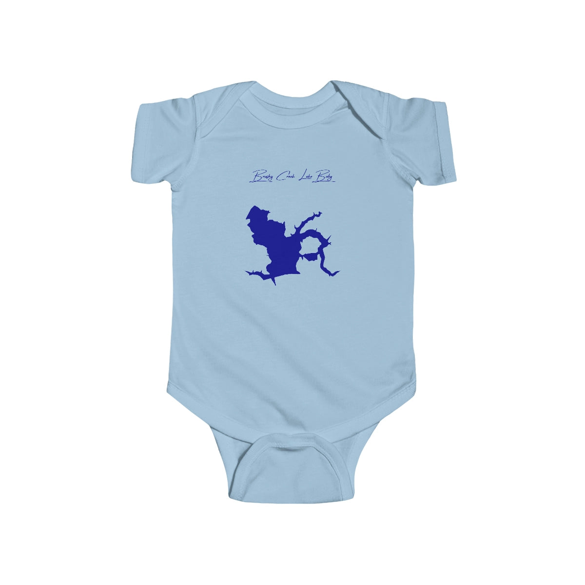 Iowa  Brushy  Creek  Lake  Onesie  front  position  view  from  front  light  blue.webp
