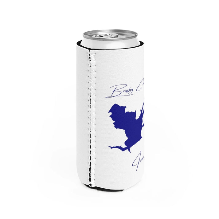 Iowa  Brushy  Creek  Lake  Slim  Can  Koozie  all  position  view  from  right  white.webp