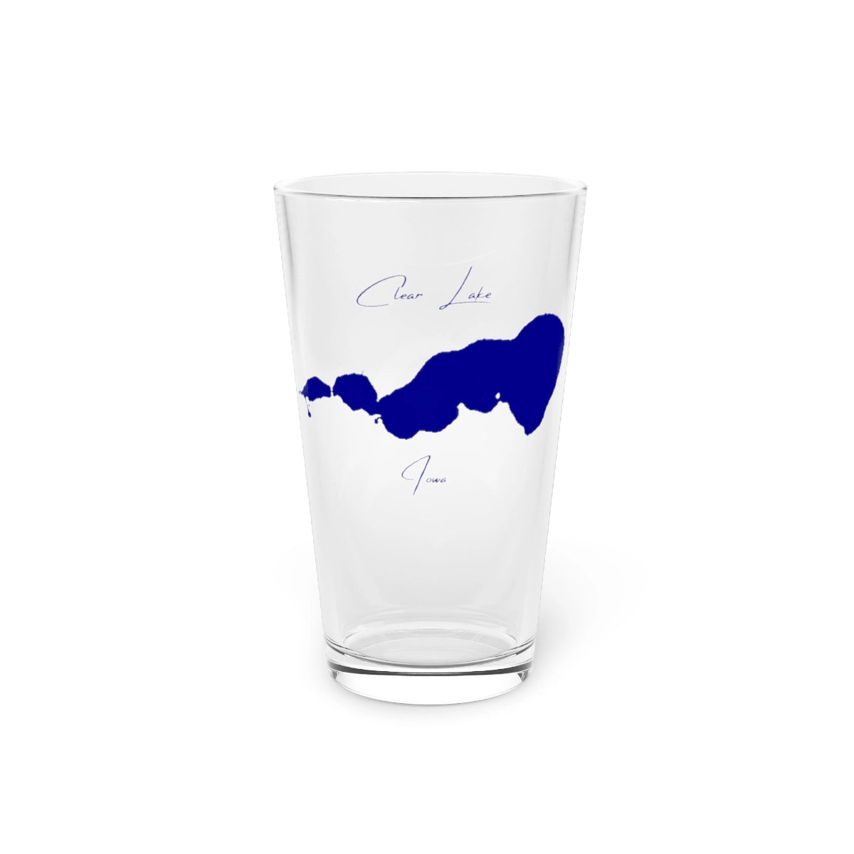 Iowa  Clear  Lake  16oz  Pint  Glass  front  position  view  from  front  16oz.webp